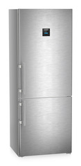 Product image, Perspective: oblique closed, Fridge-freezer with BioFresh and NoFrost, Casing colour: silver, Door colour: stainless steel