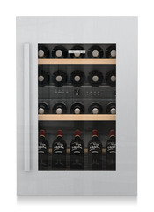 Product image, Perspective: special form, Built-in multi-temperature wine cabinet, Casing colour: silver, Door colour: silver