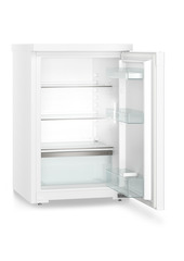 Product image, Perspective: oblique open empty, Table top refrigerator, Casing colour: white, Door colour: white