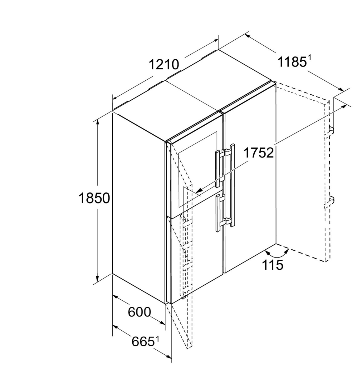 SBSes 8486 PremiumPlus BioFresh NoFrost サイドバイサイド
