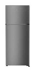 Product image, Perspective: straight closed, Fridge-freezer with NoFrost, Casing colour: grey, Door colour: Silver Steel