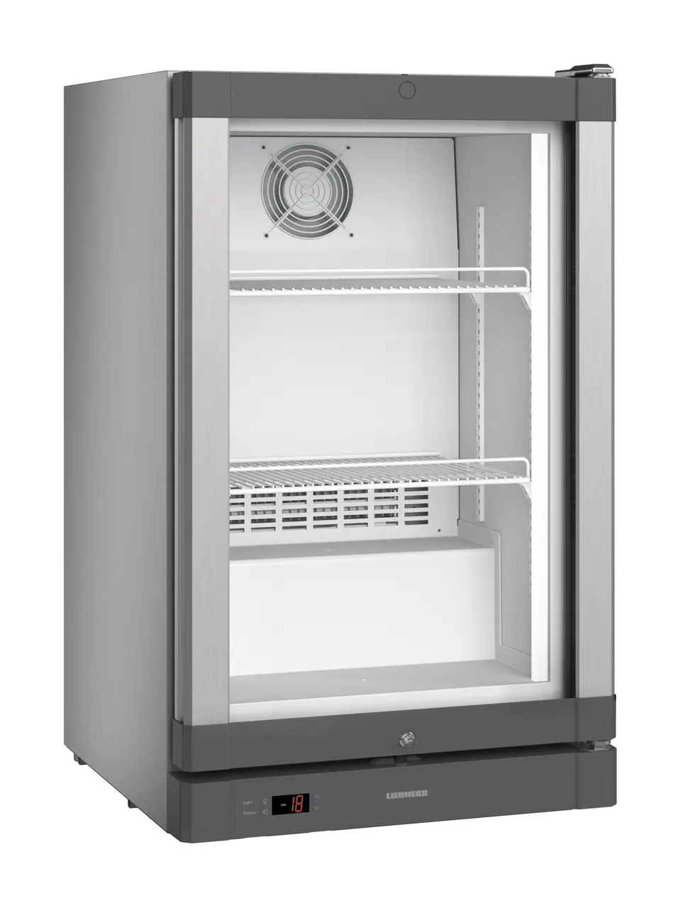 Product image, Perspective: oblique closed empty, Counter top freezer with dynamic cooling, Casing colour: silver, Door colour: silver
