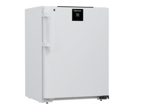 Produkt-Bild, Perspektive: schräg geschlossen, Laborkühlgerät mit Umluftkühlung, Gehäusefarbe: Weiß, Türfarbe: Weiß