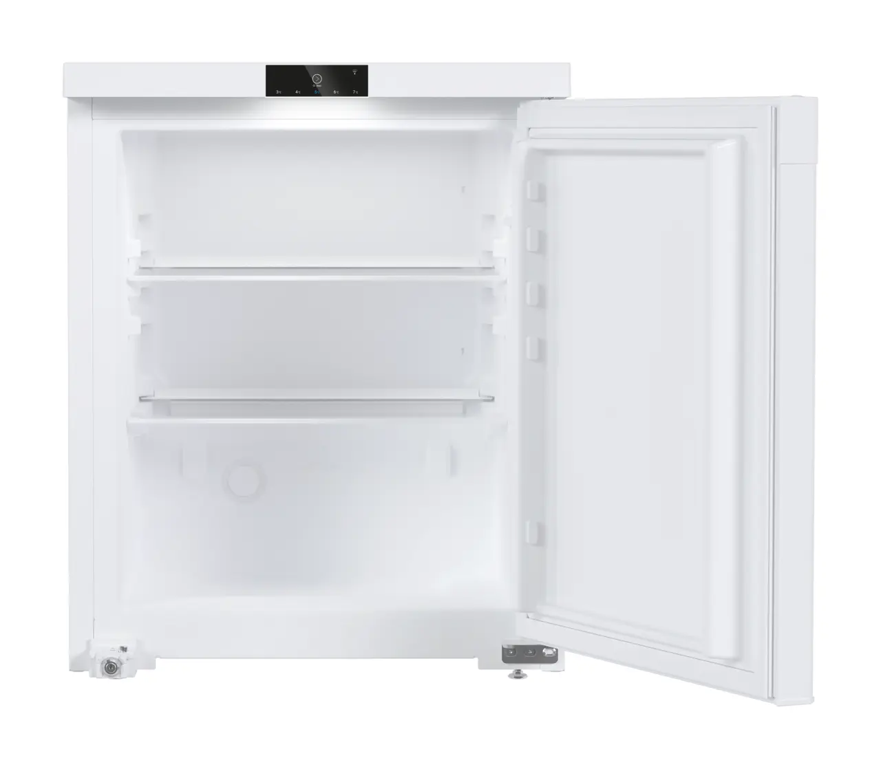 Изображение на продукта, Перспектива: Отпред, отворен, празен, Лабораторен фризер със статично охлаждане, Цвят на корпуса: бял, Цвят на вратата: бял