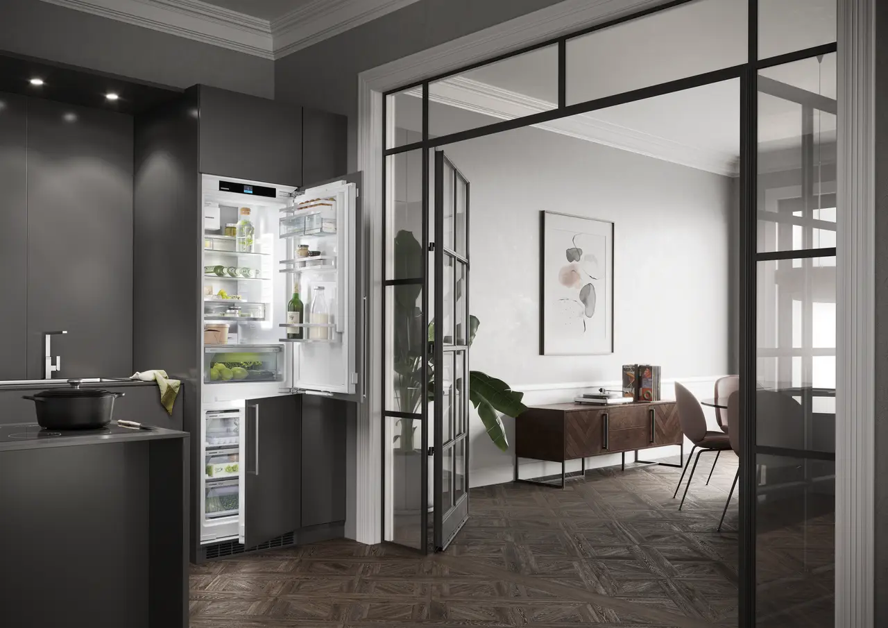 Product image, Perspective: milieu, Integrable fridge-freezer with EasyFresh and NoFrost