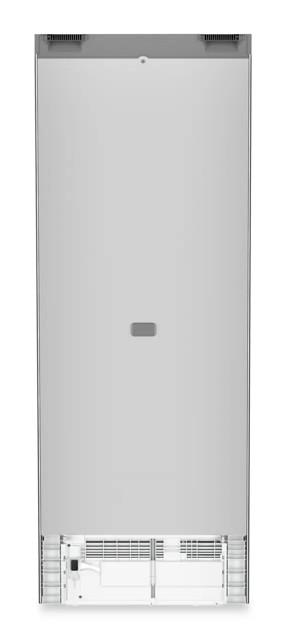 Product image, Perspective: back side, Fridge-freezer with BioFresh and NoFrost, Casing colour: silver, Door colour: stainless steel