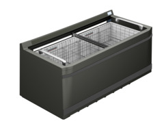 Изображение на продукта, Перспектива: Странично, затворен, Фризерна ракла за супермаркет, Цвят на корпуса: сив