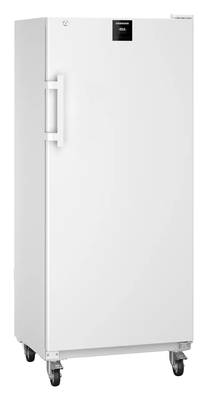 Product image, Perspective: oblique closed empty, Laboratory freezer with convection cooling, Casing colour: white, Door colour: white