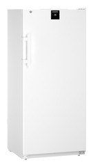 Produkt-Bild, Perspektive: schräg geschlossen leer, Laborkühlgerät mit Umluftkühlung, Gehäusefarbe: Weiß, Türfarbe: Weiß