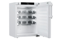 Product image, Perspective: oblique open empty, Pharmacy refrigerator with convection cooling, Casing colour: white, Door colour: white