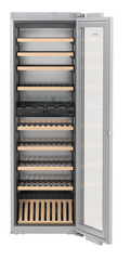 Product image, Perspective: straight open empty, Built-in multi-temperature wine cabinet, Casing colour: silver, Door colour: silver