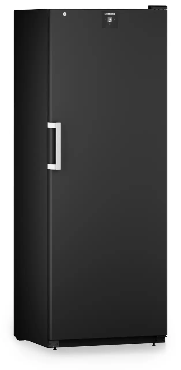 Product image, Perspective: oblique closed empty, Wine storage cabinet, Casing colour: black, Door colour: black
