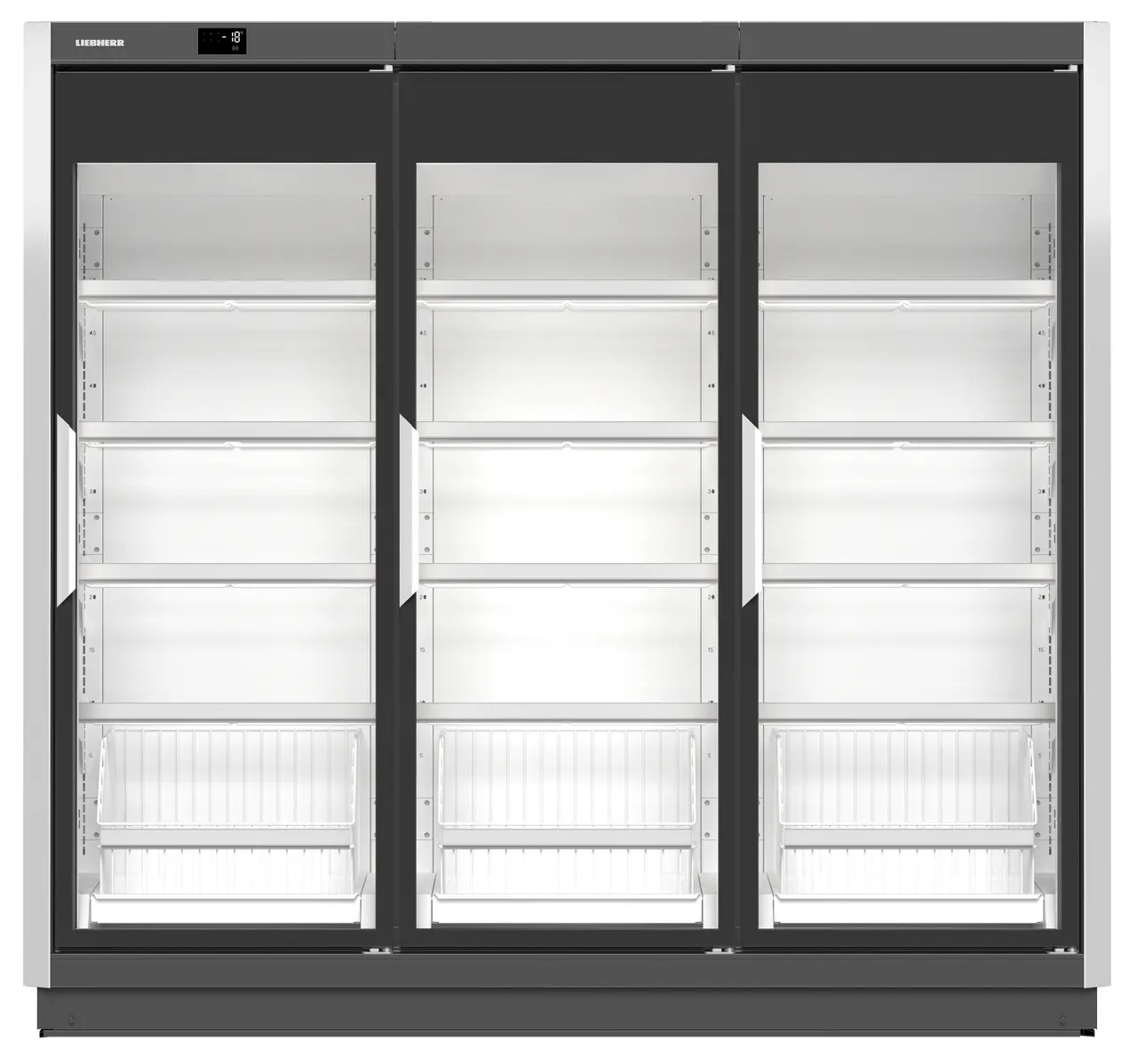 Immagine del prodotto, Prospettiva: Frontale chiuso vuoto, Congelatore per supermercati, Colore della struttura: grigio