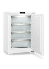 Product image, Perspective: oblique open empty, Table top freezer with SmartFrost, Casing colour: white, Door colour: white