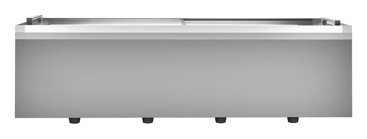 Изображение на продукта, Перспектива: Отпред, затворен, празен, Фризерна ракла за супермаркет, Цвят на корпуса: сив