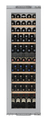 Product image, Perspective: straight closed decorated, Built-in multi-temperature wine cabinet, Casing colour: silver, Door colour: silver