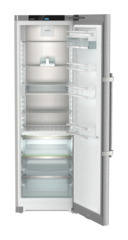 Product image, Perspective: straight open empty, Refrigerator with BioFresh, Casing colour: silver, Door colour: stainless steel