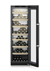 Изображение на продукта, Перспектива: Отпред, отворен, отворен с продукти, Мултитемпературен охладител за вино