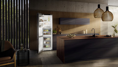 Product image, Perspective: milieu, Fridge-freezer with BioFresh and NoFrost, Casing colour: silver, Door colour: Steelfinish
