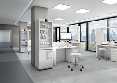 Produkt-Bild, Perspektive: Milieu, Labor-Kühl-Gefrierkombination mit NoFrost, Gehäusefarbe: Weiß, Türfarbe: Weiß