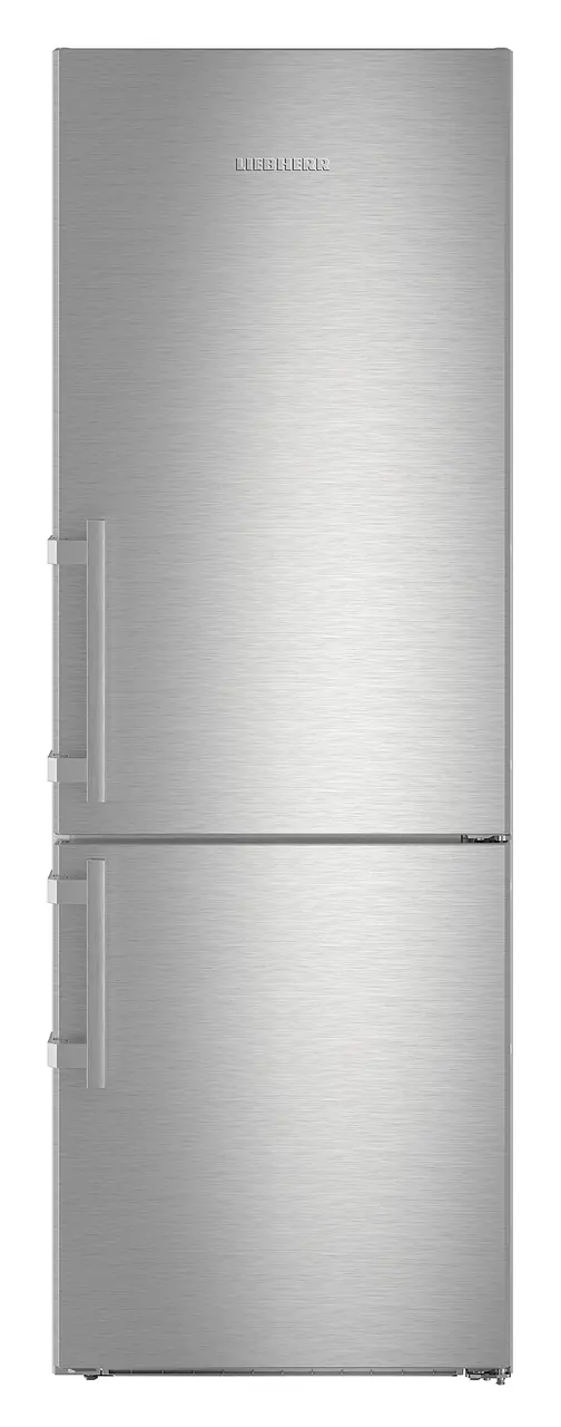 Produkt-Bild, Perspektive: gerade geschlossen, Kühl-Gefrierkombination mit BioFresh und NoFrost, Gehäusefarbe: Silver, Türfarbe: Edelstahl