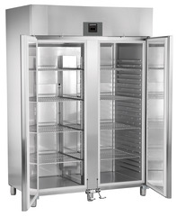 Product image, Perspective: oblique open empty, Forced-air refrigerator GN 2/1, Casing colour: stainless steel