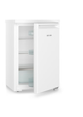 Product image, Perspective: oblique half-open empty, Table top refrigerator, Casing colour: white, Door colour: white