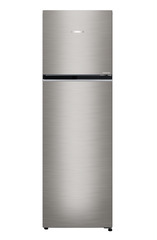 Product image, Perspective: straight closed, Fridge-freezer with NoFrost, Casing colour: grey, Door colour: Grey Steel