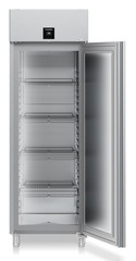Product image, Perspective: straight open empty, Forced-air freezer GN 2/1, Casing colour: stainless steel, Door colour: stainless steel