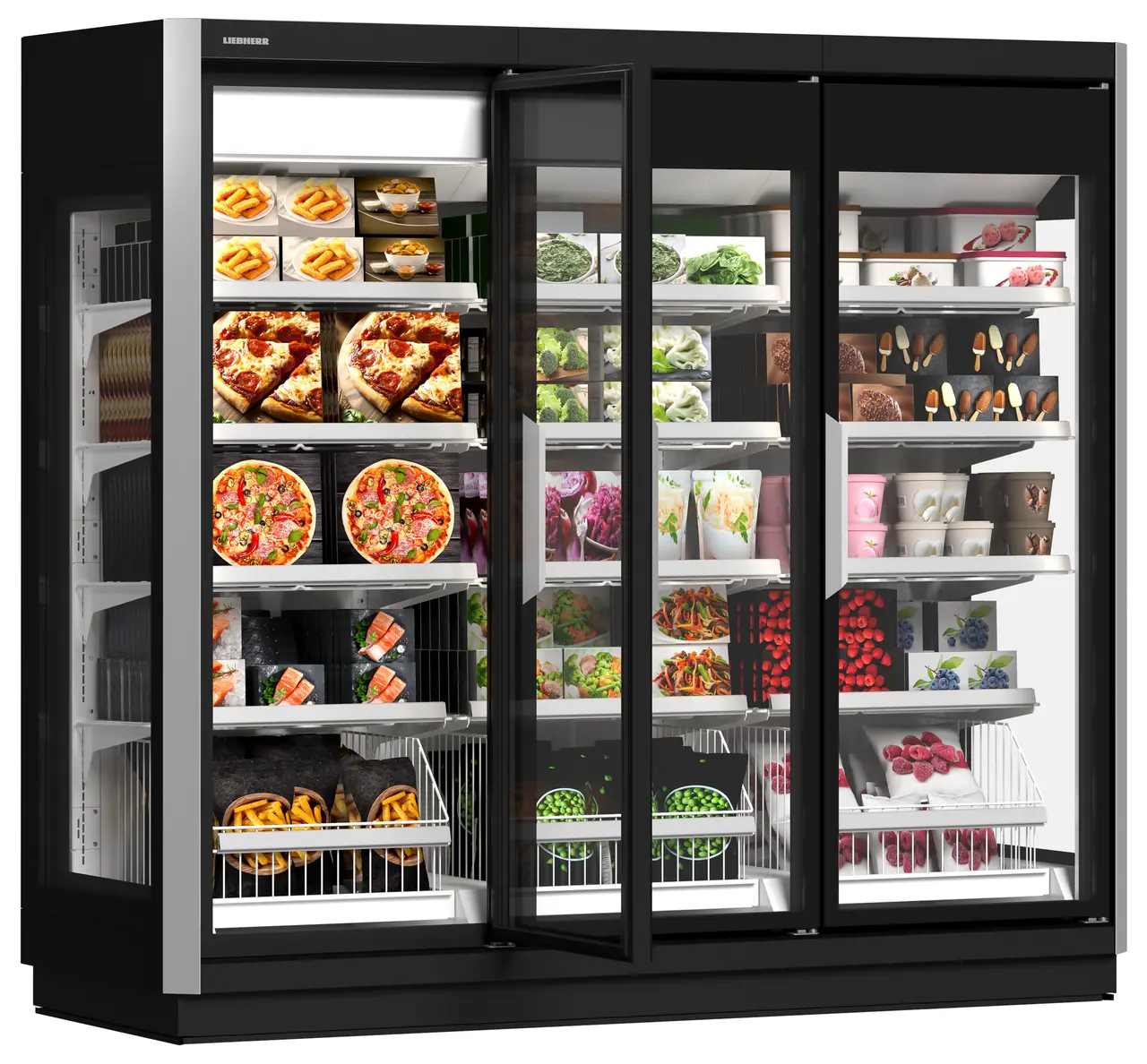 Immagine del prodotto, Prospettiva: Forma speciale, Congelatore per supermercati, Colore della struttura: grigio