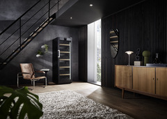 Product image, Perspective: milieu, Wine storage cabinet, Casing colour: black, Door colour: black