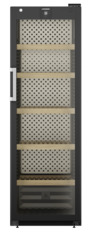 Product image, Perspective: straight closed empty, Wine storage cabinet, Casing colour: black, Door colour: black