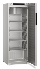 Immagine del prodotto, Prospettiva: Inclinato aperto vuoto, Frigorifero con raffreddamento ventilato, Colore della struttura: grigio, Colore della porta: grigio