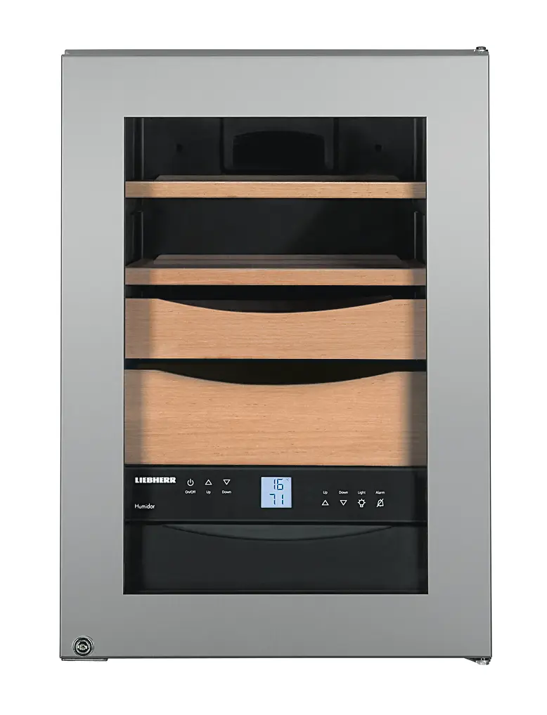 Product image, Perspective: straight closed empty, Humidor, Casing colour: stainless steel