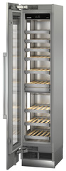 Product image, Perspective: oblique open empty, Built-in multi-temperature wine cabinet, Casing colour: grey