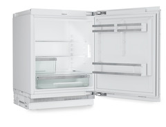 Produkt-Bild, Perspektive: schräg offen leer, Dekorfähiger Unterbaukühlschrank