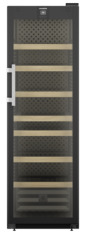 Produkt-Bild, Perspektive: gerade geschlossen leer, Weinschrank Professional, Gehäusefarbe: Schwarz, Türfarbe: Schwarz