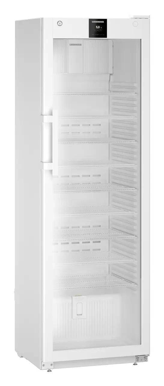 Product image, Perspective: oblique closed empty, Laboratory refrigerator with convection cooling, Casing colour: white, Door colour: white