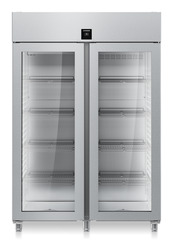Product image, Perspective: straight closed empty, Forced-air refrigerator GN 2/1, Casing colour: stainless steel, Door colour: stainless steel