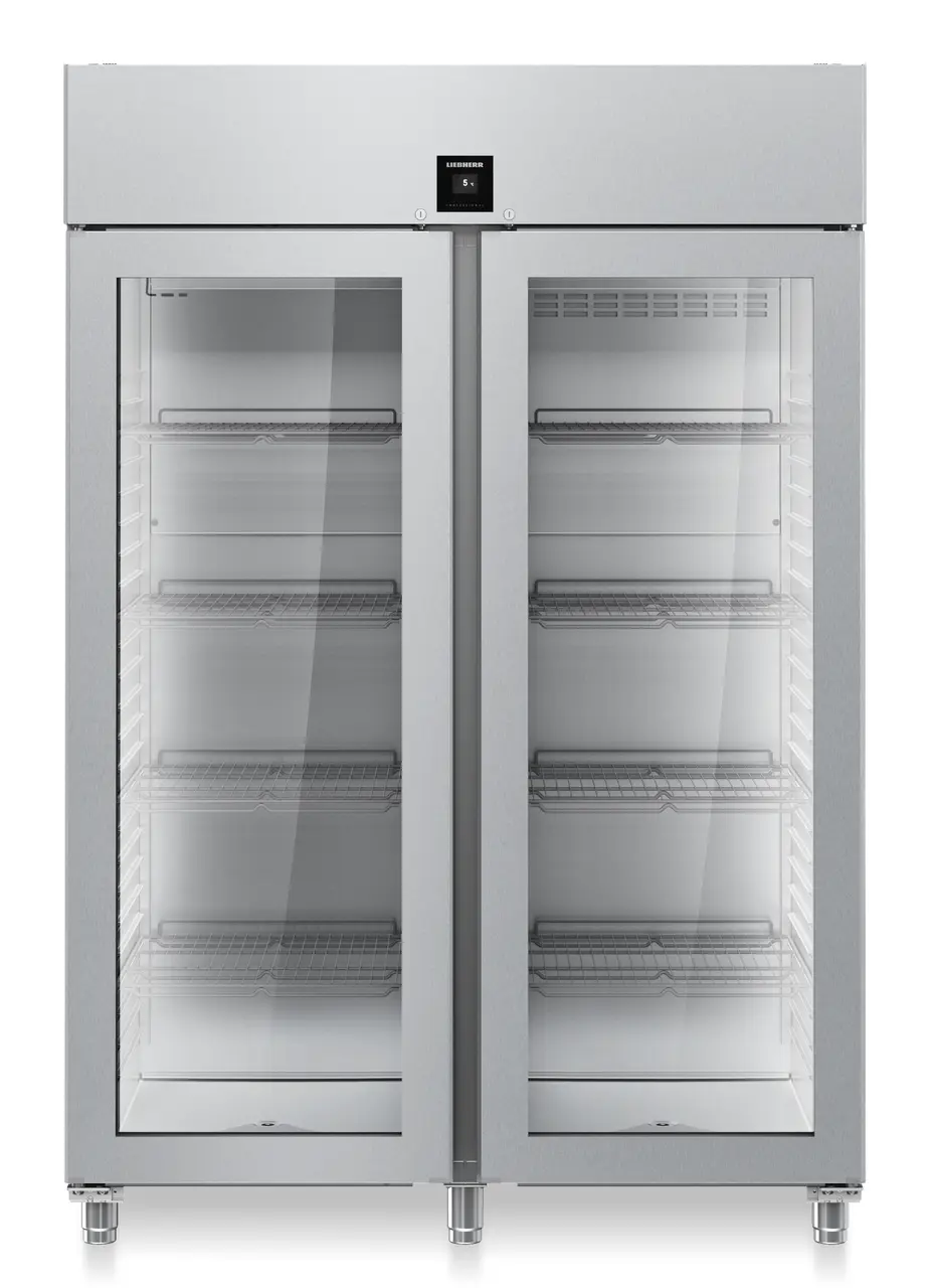 Product image, Perspective: straight closed empty, Forced-air refrigerator GN 2/1, Casing colour: stainless steel, Door colour: stainless steel