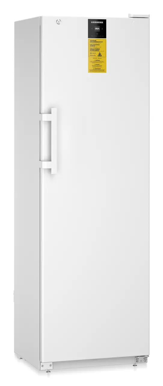 Product image, Perspective: oblique closed empty, Laboratory freezer with static cooling, Casing colour: white, Door colour: white