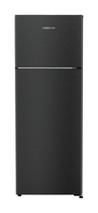 Product image, Perspective: straight closed, Fridge-freezer with NoFrost, Casing colour: grey, Door colour: BlackSteel