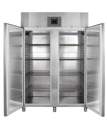Product image, Perspective: straight open empty, Forced-air freezer GN 2/1, Casing colour: stainless steel