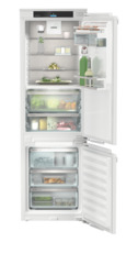 Product image, Perspective: straight open decorated, Combined refrigerator-freezer with BioFresh and NoFrost for integrated use