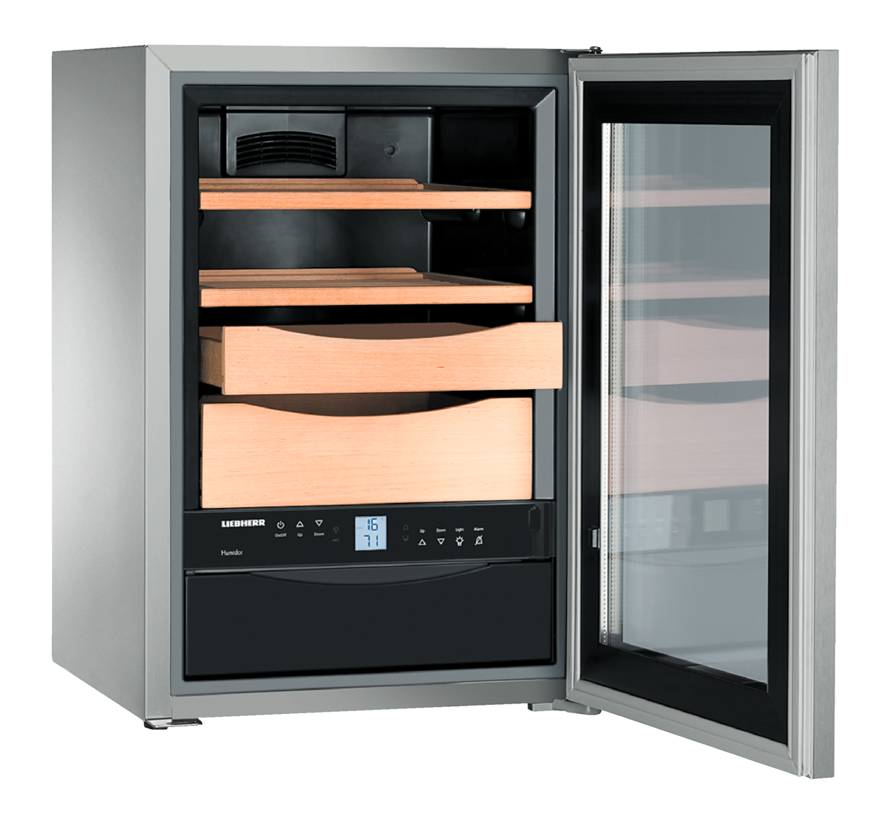 Product image, Perspective: special form, Humidor, Casing colour: stainless steel