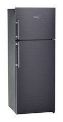 Product image, Perspective: oblique closed, Fridge-freezer with NoFrost, Casing colour: grey, Door colour: Cobalt Steel