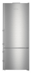 Product image, Perspective: straight closed, Fridge-freezer with NoFrost, Casing colour: silver, Door colour: stainless steel