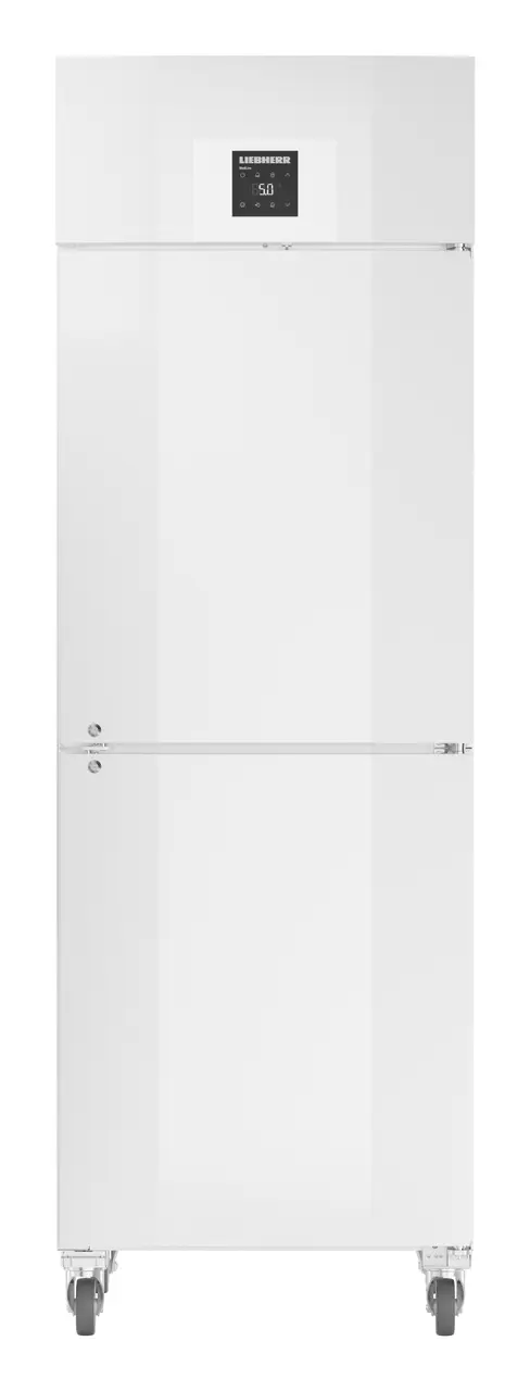 Product image, Perspective: straight closed empty, Lab refrigerator with Comfort electronic controller, Casing colour: white