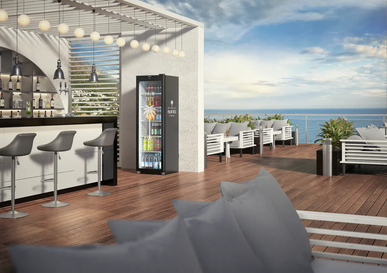 Изображение на продукта, Перспектива: Околна среда, Хладилник с динамично охлаждане, Цвят на корпуса: черен, Цвят на вратата: черен