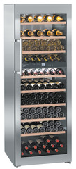 Product image, Perspective: oblique closed decorated, Multi-temperature wine cabinet, Casing colour: stainless steel, Door colour: stainless steel